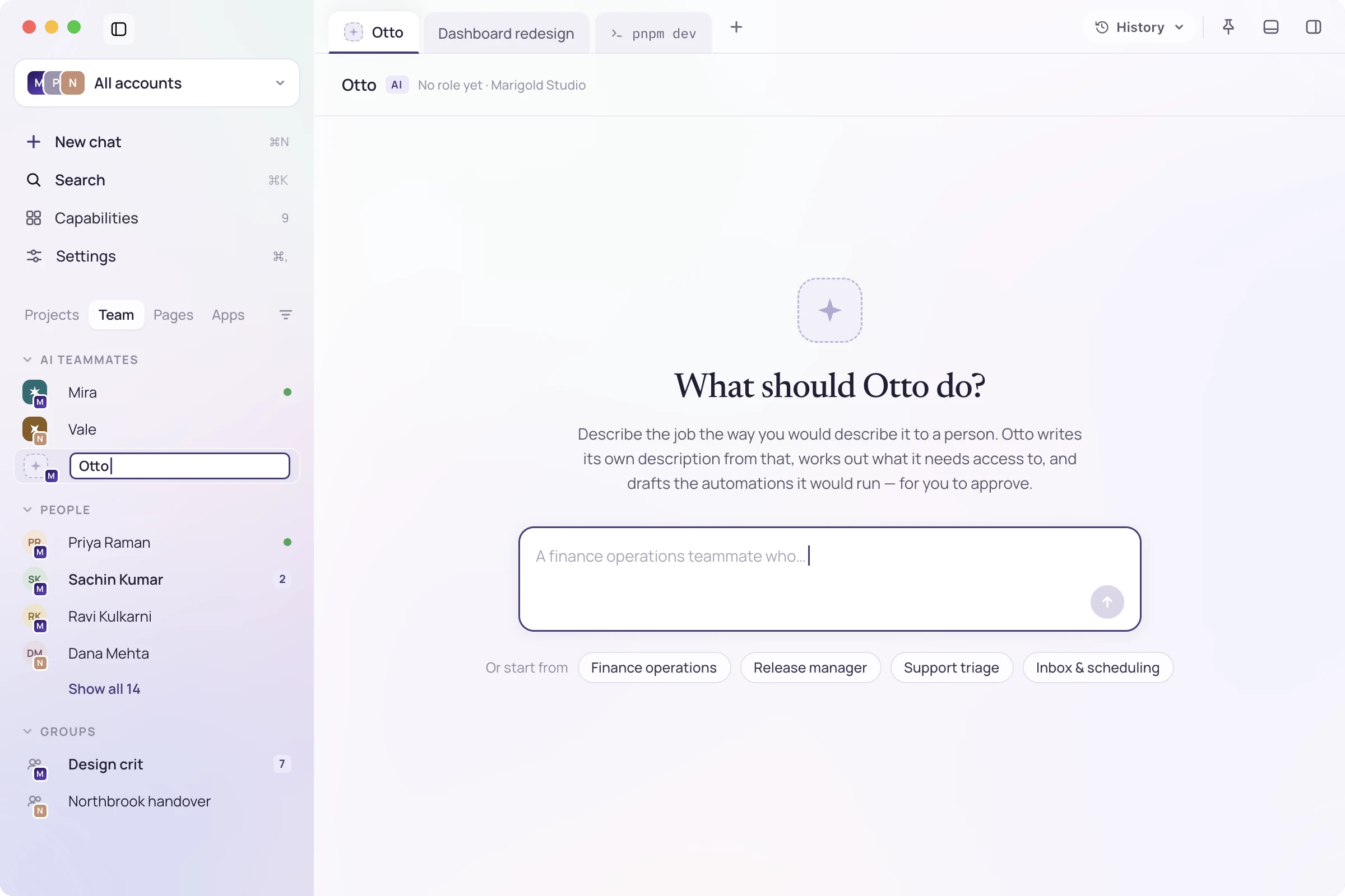 Create AI teammates: Alfred workspace design preview
